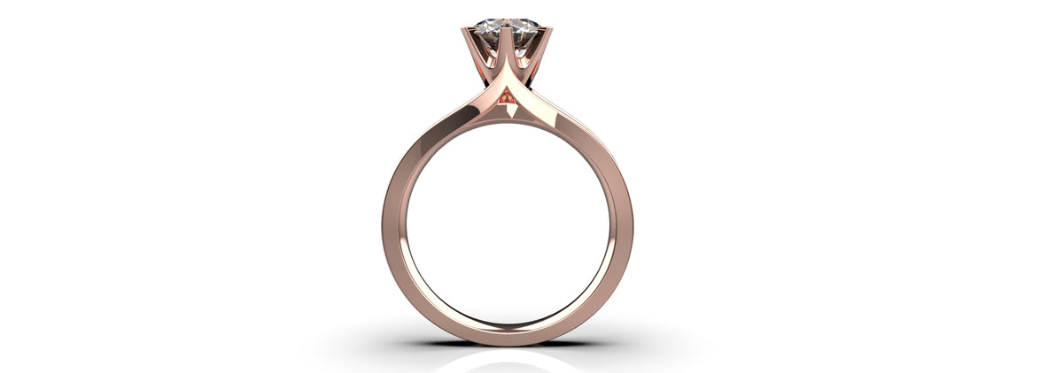 1ct Solitaire Split Shank Engagement Ring (DRS-008)