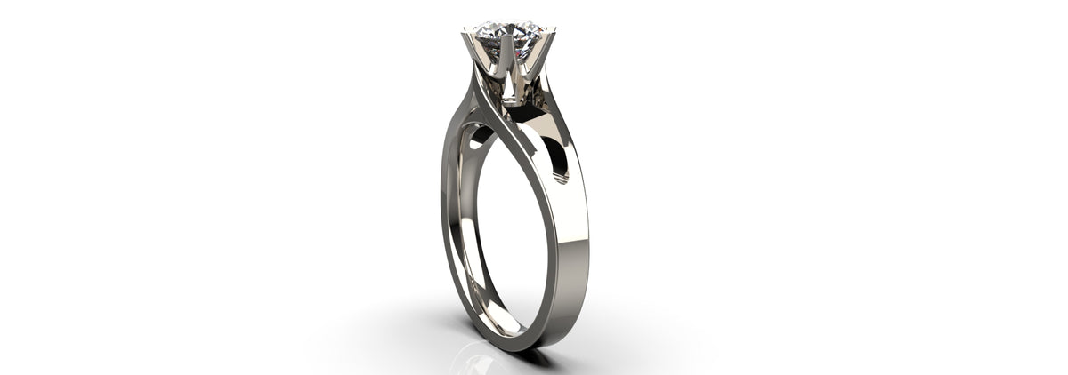 1ct Solitaire Split Shank Engagement Ring (DRS-008)