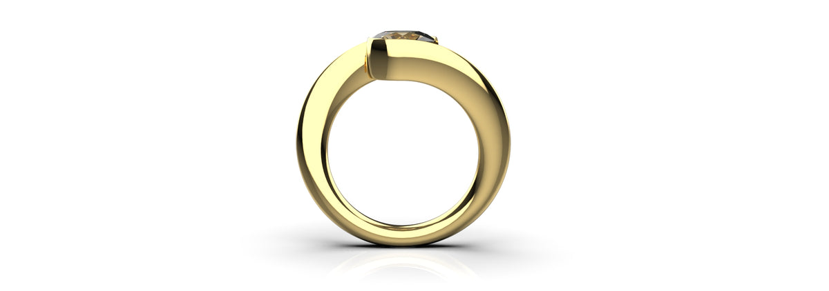 0.9ct Oval Tension Set Engagement Ring (ENG-006)