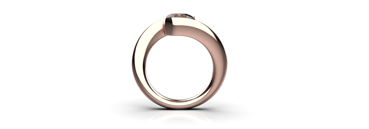 0.9ct Oval Tension Set Engagement Ring (ENG-006)