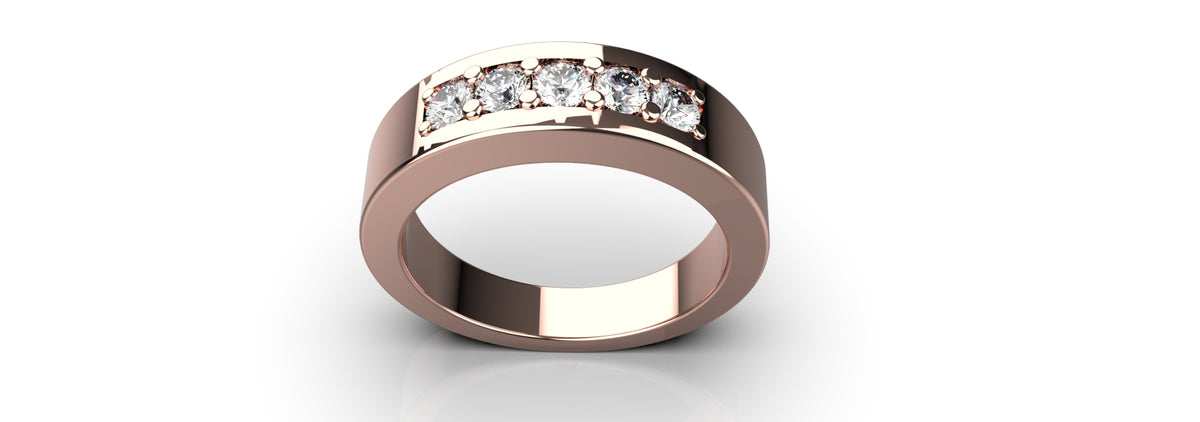 0.1ct 5 Stone Ring (MENS-005)