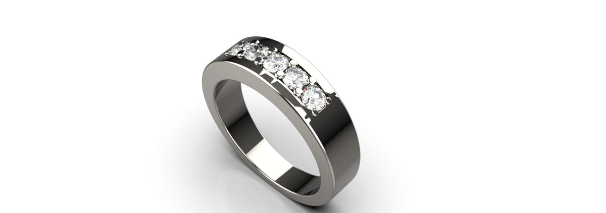 0.1ct 5 Stone Ring (MENS-005)