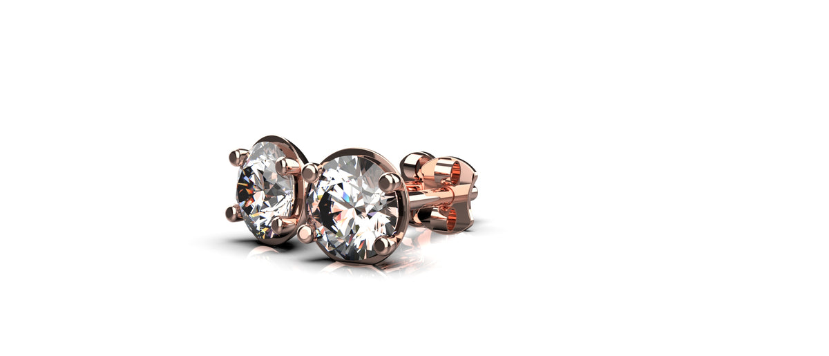 2 x 0.25ct Round Stud Earrings (EAR-002)