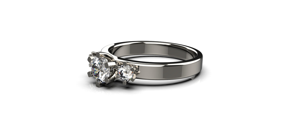 3 Stone 0.5ct and 0.1ct Engagement Ring (ENG-009)
