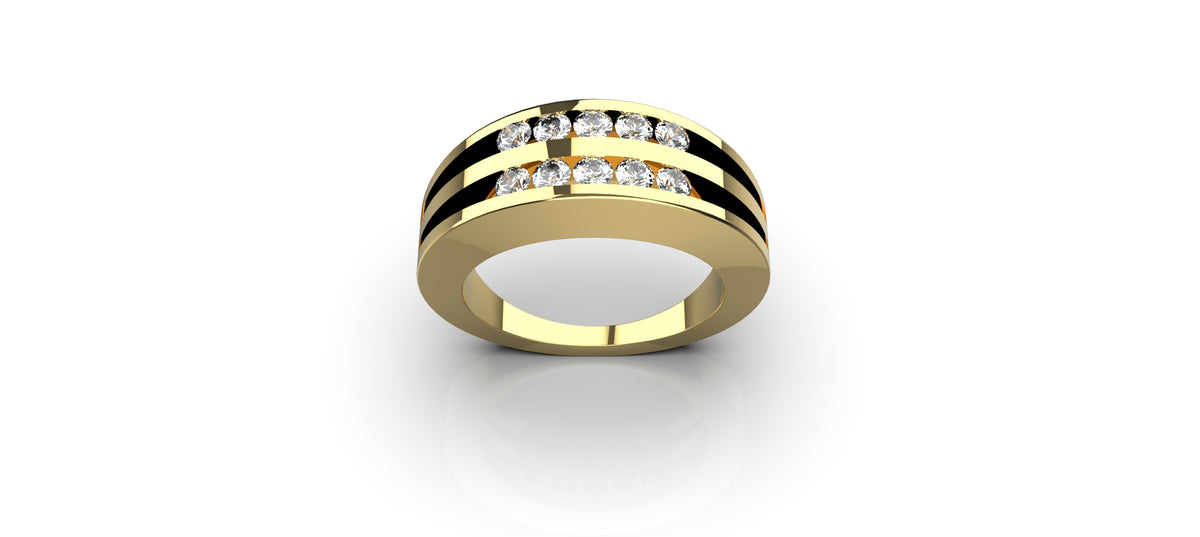 10 Stone Tension Set Engagement Ring (ENG-011)