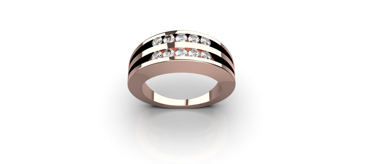 10 Stone Tension Set Engagement Ring (ENG-011)