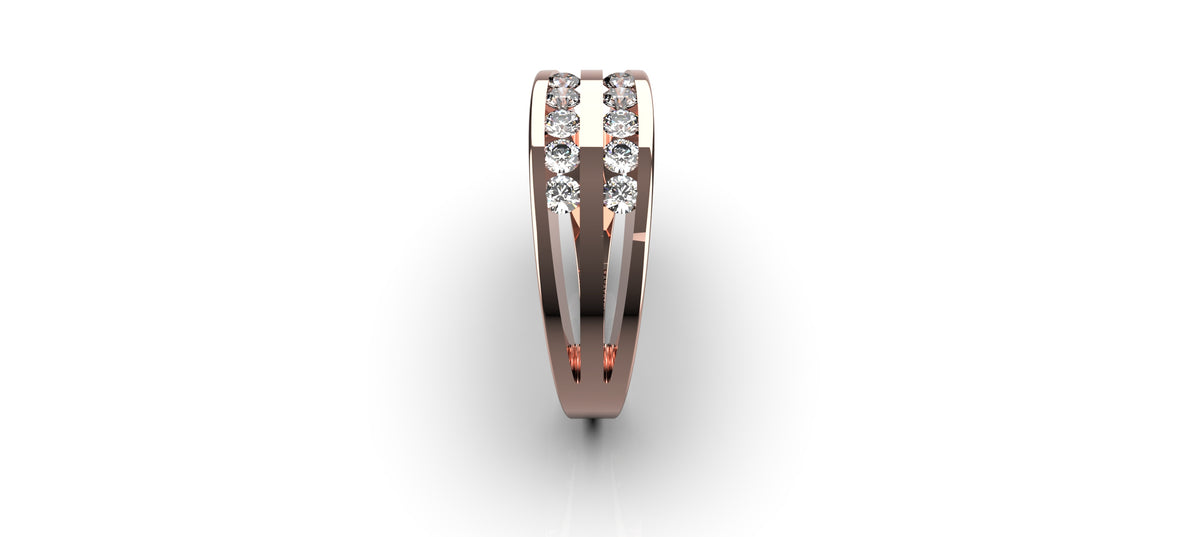 10 Stone Tension Set Engagement Ring (ENG-011)