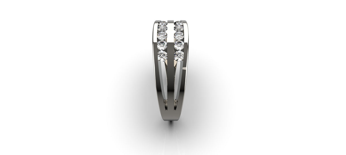 10 Stone Tension Set Engagement Ring (ENG-011)