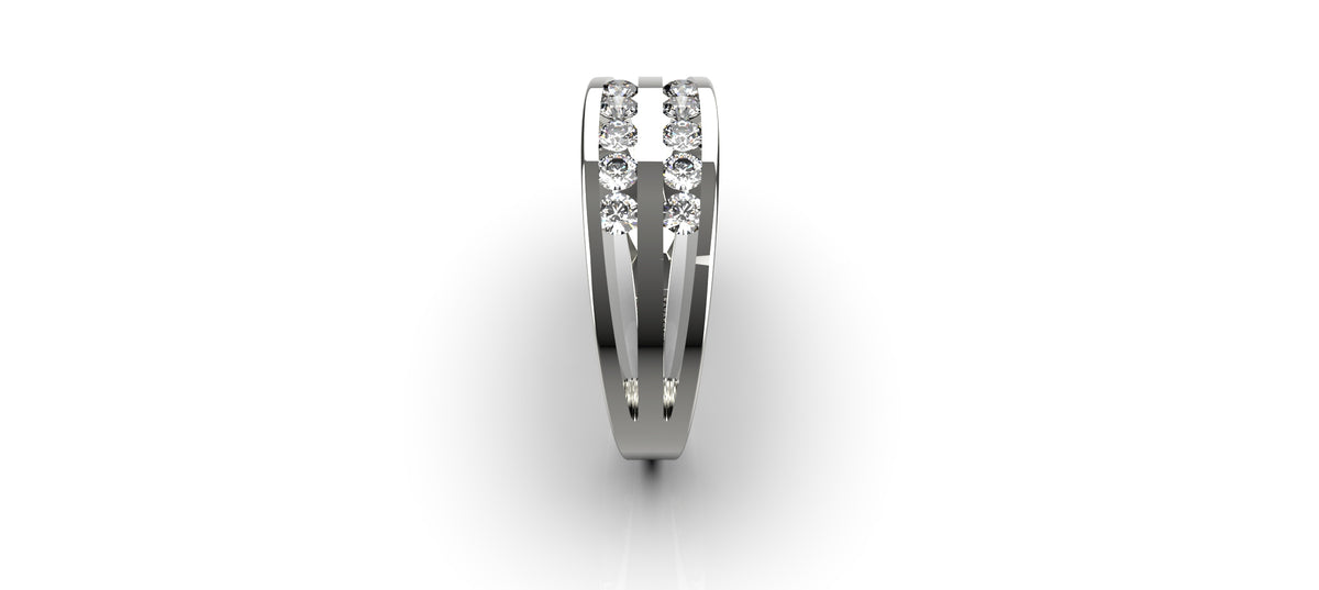 10 Stone Tension Set Engagement Ring (ENG-011)