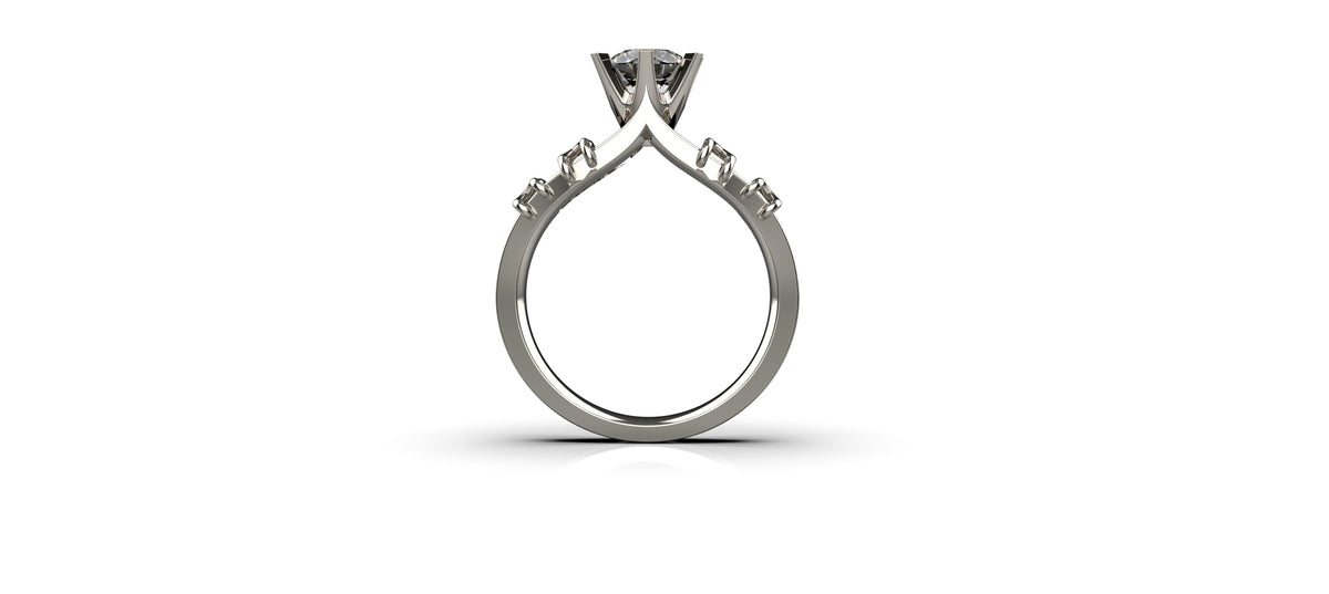 1ct Decorative Solitaire Engagement Ring (ENG-022)