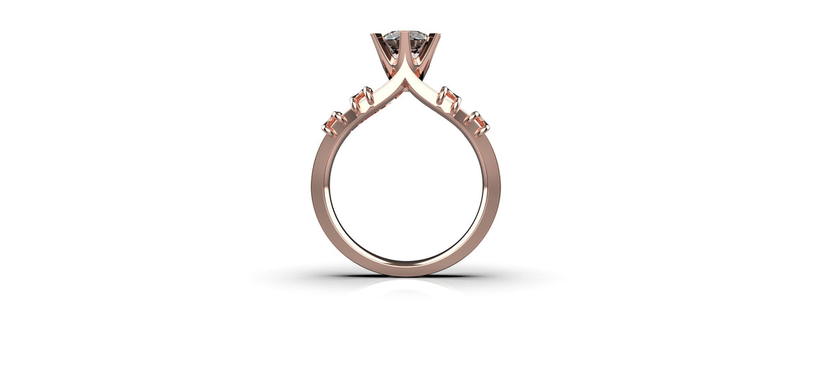 1ct Decorative Solitaire Engagement Ring (ENG-022)